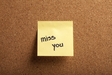 Miss you note