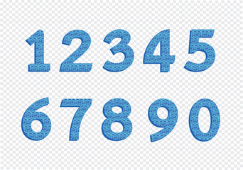Numbers set in illustration , abstract number
