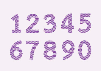 Numbers set in illustration , abstract number