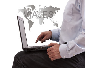 businessman with computer