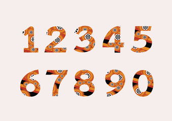 Numbers set in illustration , abstract number