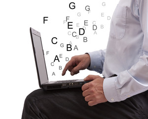 businessman with computer