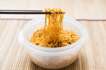 Noodle with chopsticks