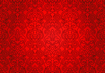 Retro floral ornament. Seamless background.