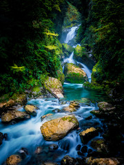 Fototapeta premium Mackay Falls na torze Milford w Nowej Zelandii