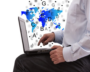 businessman with computer