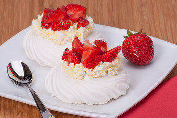 Strawberry Meringues Dessert Pavlova