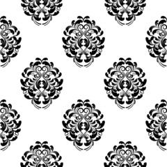 seamless wallpaper. damask pattern. flower background
