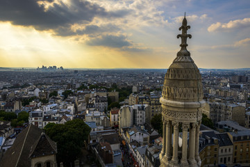 Fototapeta na wymiar Aerial View of Paris from Sacre-Cœur