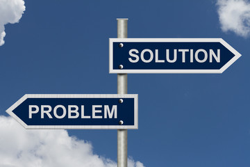 Obraz premium Problem versus Solution