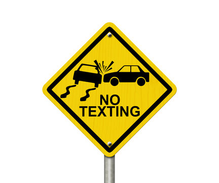 No Texting While Driving Sign