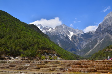 Waterfalls of Alpine Mountains