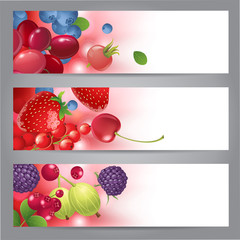 banners with berries