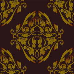 vector luxury damask wallpaper. design elements. flower backdrop