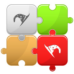 Astrologer's hat. Vector puzzle.