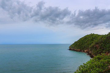 The landscape on  island in evening