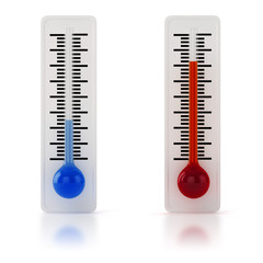 Obraz premium 3d thermometer on white background