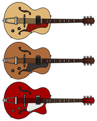 Obraz na płótnie Canvas old electric guitars