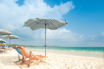 Chairs and Umbrella at the beach