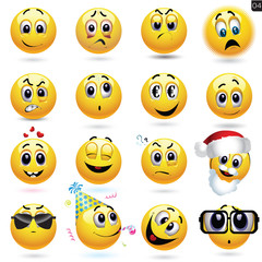 Vector set of smiley icons