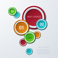 Vector modern circle infographics background.
