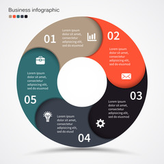 Modern vector info graphic for business project