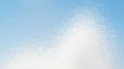 Blue and white abstract polygon triangle background