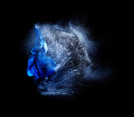  explosions of water balloons hit by a bullet. frozen action from high speed photography. concept...