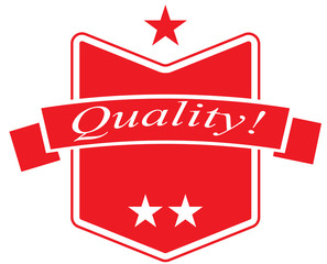 Red Quality Sticker