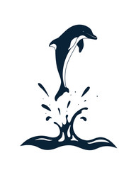 Fototapeta premium dolphin in the waves