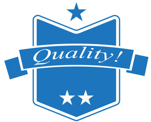 Blue Quality Sticker