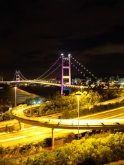 Obraz premium Hong Kong Tsing Ma bridge