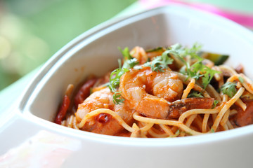 prawn spaghetti