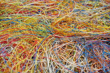 plastic from cables