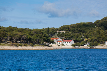 Croatian coastline view from the sea