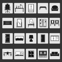 Vector of  Furniture icons