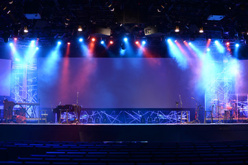 Fototapeta na wymiar Stage Lights Before Concert