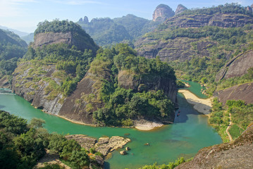 Canyon in Wuyishan Mountain, Fujian province, China