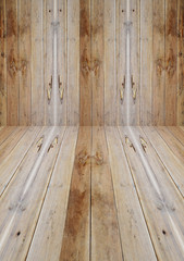 Brown perspective wood wall