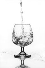 wine glass with water
