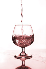 wine glass with water
