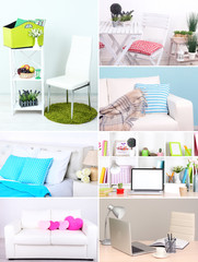 Collage of interior design