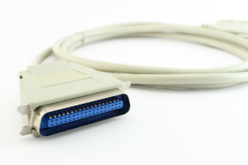 Computer Printer Cable closeup