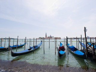 Fototapeta na wymiar Gondalas in Venice, Italy