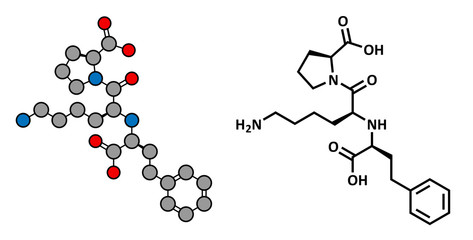 Lisinopril hypertension or high blood pressure drug.