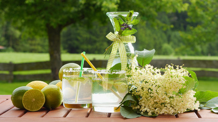 homemade summer drink of elderflower