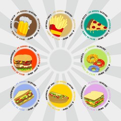 food and drink cartoon theme