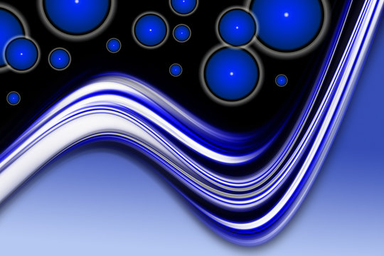 abstract elegant wave design with bubbles