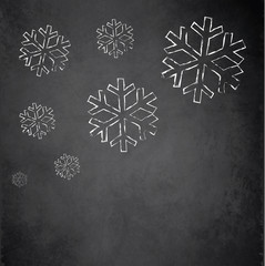 Christmas snowflake blackboard chalkboard vetor flake