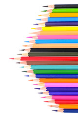 Colored Pencil Isolated on White Background